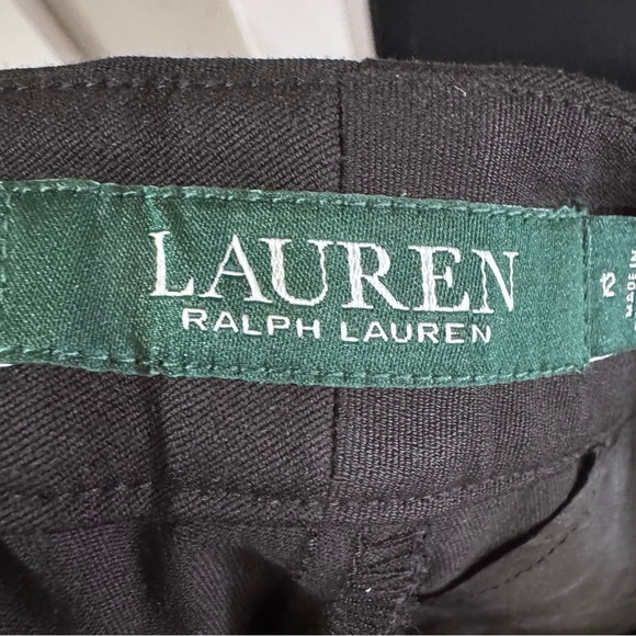 Lauren Ralph Lauren Black Cropped Trouser Pants Size 12 - Picture 7 of 10